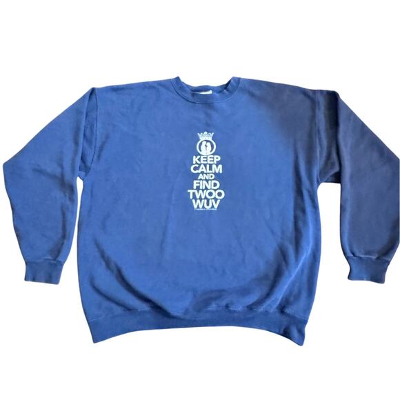 VTG RARE Princess Bride Ltd Find Twoo Wuv Original Hanes Crewneck sweatshirt L - Picture 1 of 11